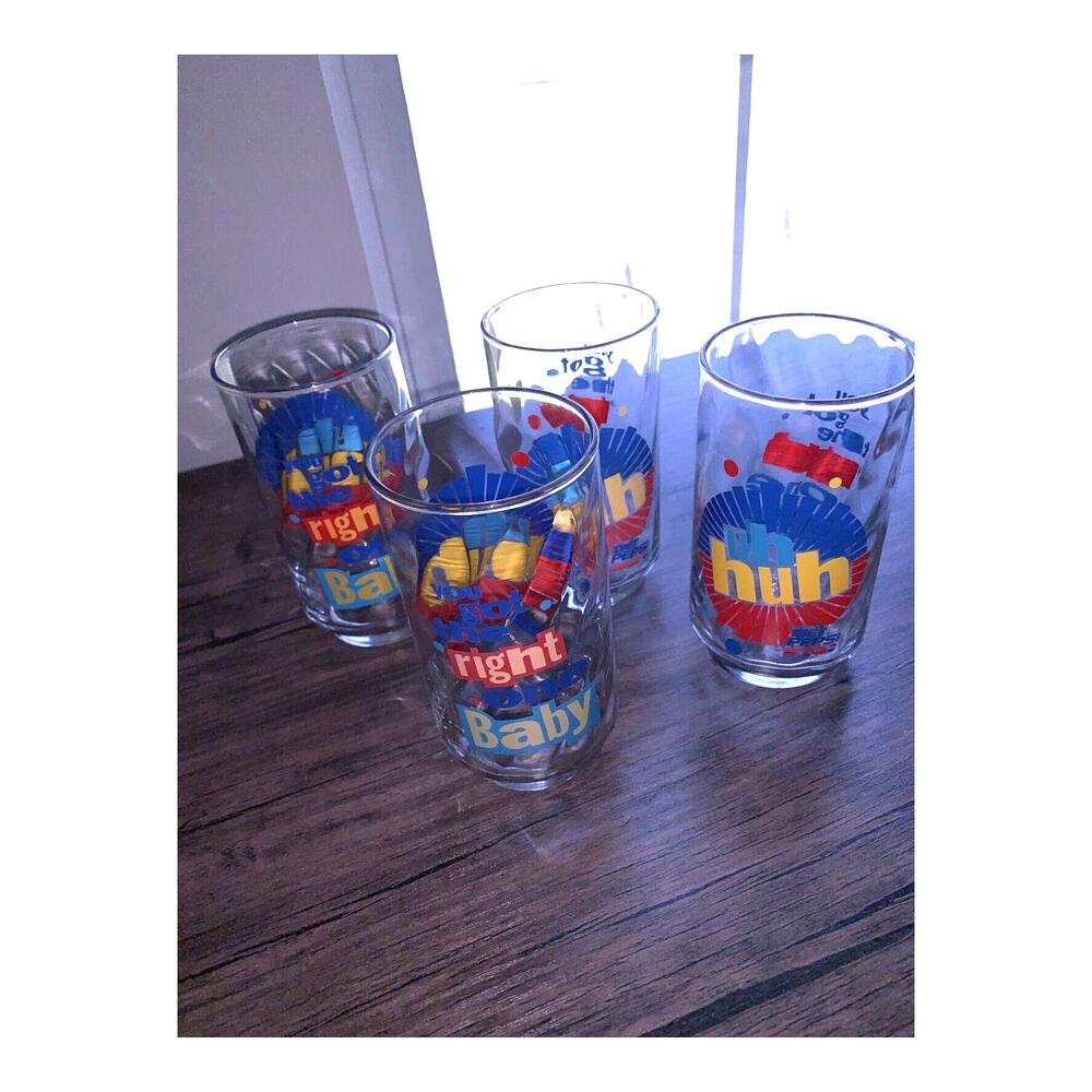 VINTAGE DIET PEPSI Glasses Set Of 4